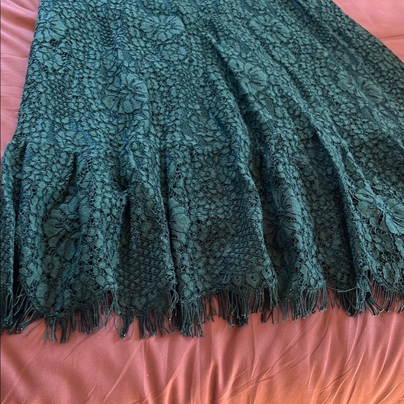 Bohme Emerald Green Ruffled Midi Dress Wedding Guest - Picture 4 of 4